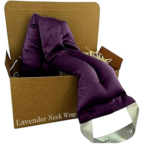 Victoria's Lavender Aromatherapy Bundle - Microwavable Lavender Neck Wrap for Stress Relief & Neck Comfort, Plus Lavender Pillow and Linen Spray, Comfort Gift Set - Long Neck Wrap & 8oz Spray Cover