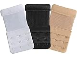 Bra Extender 3 Hook Bra Band Breathing room Extension Stretchy Comfortable, 3 Pieces