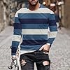 Tshirts Men UK Long Sleeve Designer Tee Shirts Crew Neck Gym T-Shirts Contrast Striped Slim Fit T Shirts Moisture Wicking Activewear Casual Fitness Tops for Running S-4XL #1