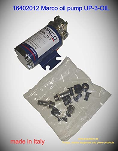 MARCO UP3/OIL selbstansaugende Ölpumpe mit Bronzezahnrädern 5,5 L/min 2 Bar 12V Transferpumpe Bootspumpe Dieselpumpe Schiffspumpe Heizölpumpe Förderpumpe Yachtpumpe, Blau, 138x108x89 mm; 1.4 kg