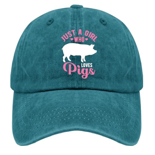 Just A Girls Who Loves Pigs Sun Hat Men's Hat Womens Sun Hat Gifts for Him Sun Cap