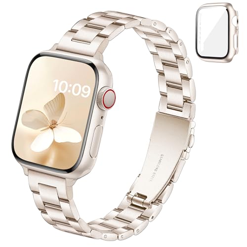[SIBOYL] �S�ʓI�ȕی�40mm�J�o�[�Ή�����Apple Watch �o���h�iSe 3 2 1�j 6 5 4�y�������ߗ��A�ϏՌ��A�㎿�ȋ����K���X�t�B�����̃A�b�v���E�H�b�` �J�o�[�z ���t���ȒP�̂����ӃE�H�b�`�o���h�ƃP�[�X�Ή�Apple Watc