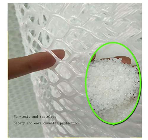 ZGQSW Child Safety Net, Plastic Fence Net, Breeding Net, Lawn Protection Net, Non-slip Net, Ventilation Net, Flowerpot Mat Net, White, 30m (Color : Mesh0.8mm, Size : 1 * 50m)
