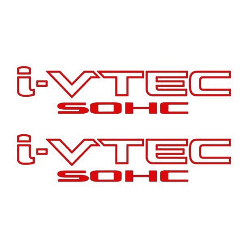 [ST33] 2 Pieces RED I-VTEC SOHC STICKER EMBLEM CIVIC S2000 ACCORD JDM IMPORT ILLEST