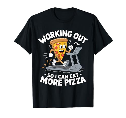 Funny Pizza Slice Working Out for More Pizza Camiseta