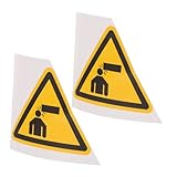 Anneome 2 Stück Achten Sie auf Ihr Kopfwarnschild Kopfstoß-Warnschild Sicherheitsaufkleber Achten Sie auf Ihr Kopfzeichen für Warnsignale Achten Sie auf Ihren Kopfaufkleber PVC Yellow