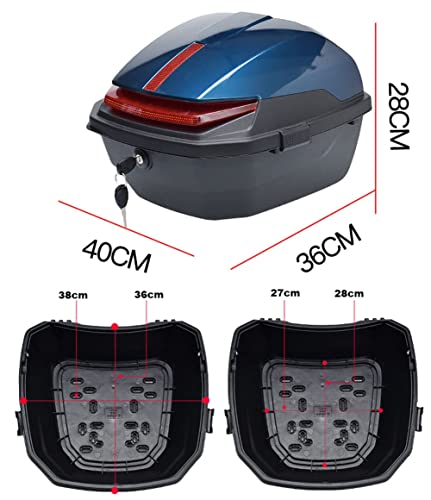 Coffre de rangement de moto avec dossier pour rouler léger - 3