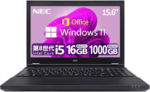 yςݕiz yCPU:8Core-i5 & eʃ16GB & SSD1000GB & eL[zNEC m[gp\R VKV[Y Office Windows11 Pro USB3.0 15.6C` WIFI DVDh