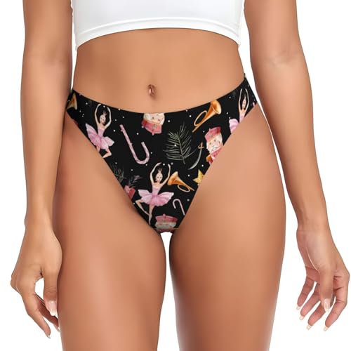 VTHXLOI Nutcracker Mouse King Ballet Dance Women G-String Thongs Panties T Back Gstring Underwear Large