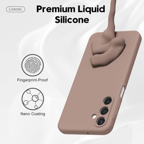 LoeoeL for Samsung Galaxy A16 5G Phone Case Silicone, Minimalist Ultra Thin Slim Soft Rubber Gel Solid Color Matte TPU Cute Case for Women Men, Girly Plain Aesthetic Design & Camera Cover, Brown Fall by LoeoeL - Used condition - Image 3