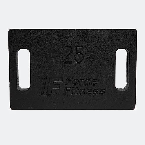 FORCE FITNESS Cast Iron Weight Plates for Rucking Backpack, Hiking, Cardio, Home Gym Equipment, Fitness Training Plates for Rucking, Strength Training Weight Plates 25kg