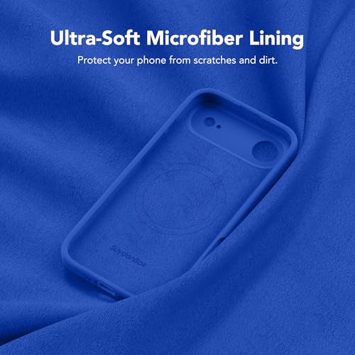Image of Magnetic for iPhone Air Case, Compatible with MagSafe, [Full Camera Protection][Screen Protector] Silicone Shockproof Protective Phone Case for iPhone 17 Air 6.5 inch, Klein Blue