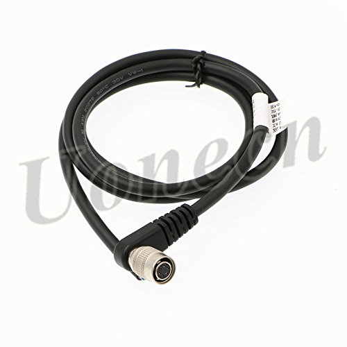 Uonecn New Basler AVT GIGE CCD Industrial Camera Power Cable Right Angle 6 pin Female to Open 3 Meters