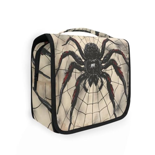 Mnsruu Hanging Toiletry Bag Spider Travel Makeup bag for Toiletries Portable Travel Toiletry Organizer Cosmetic Bags with Hanging Hook