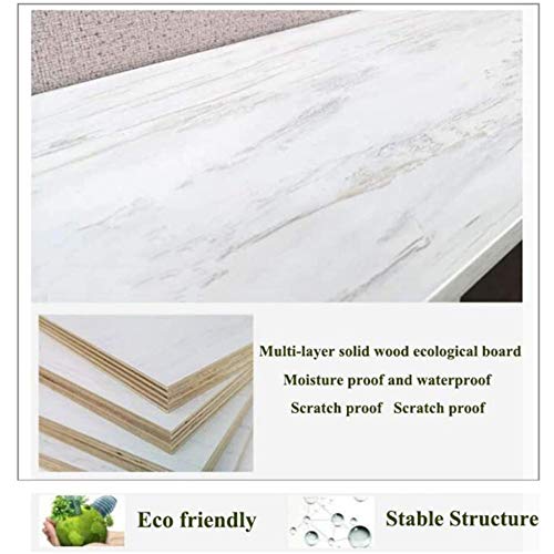 Manque d'espace ? Table murale pliante en bois blanc 80x40cm pour optimiser votre petit studio - 4