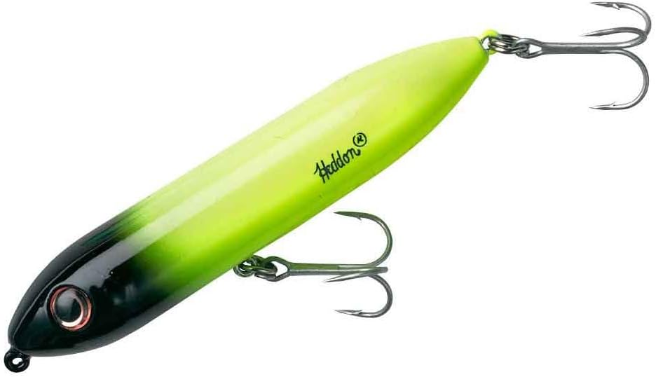Smith LTD Pencil Bait Hedon Super Spook Jr. 3-1/2, 3.5 inches (8.89 cm), 1/2 oz, 0.6 oz (17.0 g), Chart Crown Black Head #22 Lure