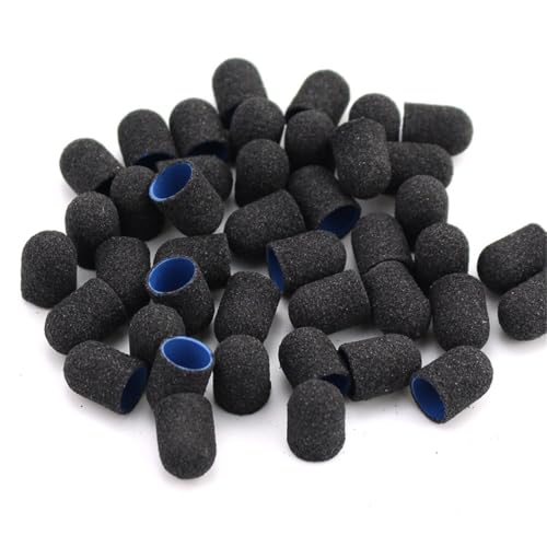 Fraise à cuticules et capuchons de ponçage pour lime à ongles électrique de pédicure x50