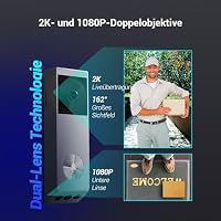 EZVIZ EP3x Kabellose Türklingel mit Smartem Bildschirm SD7, 2K & 2MP – Ansicht 3