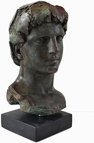 Dionysos Head bust with bronze color effect - Dionysus God of wine ritual madness and ecstasy