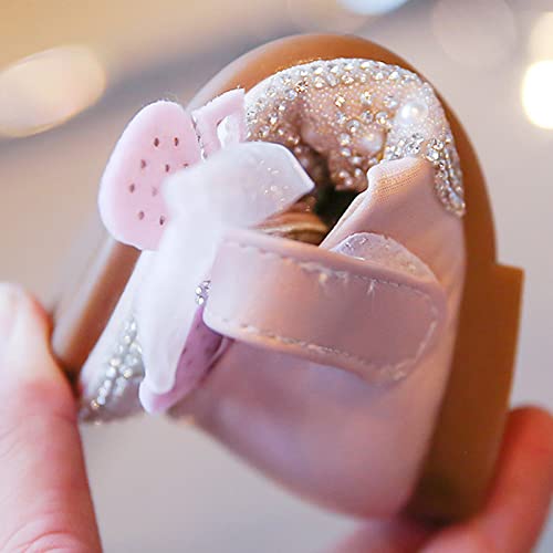 Girl's Dress School Wedding Shoes Glitter Pearls Strap Ballerina Ballet Shoe Toddler Girls Wedding 𝗣a𝐫𝐭y Dress Shoes2