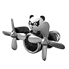 Luimode Panda Pilot Car Air Fresheners Car Fresheners Car Vent Air Freshener with 2Pcs Fragrance Tablets Creative Car Decoration Perfect for Car Accessories