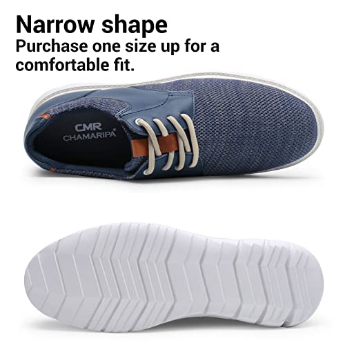 CHAMARIPA Men's Elevator Sneakers Sports Shoes Mesh Lace up Shoes Light Weight Height Increasing Shoes Hidden Heel Trainer2