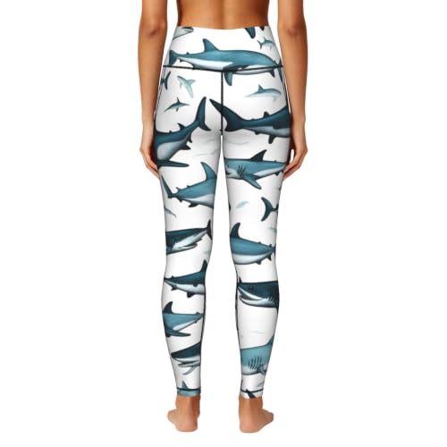 Leggings de tiburón mallas cómodas sin transparencias para deporte mujer 4