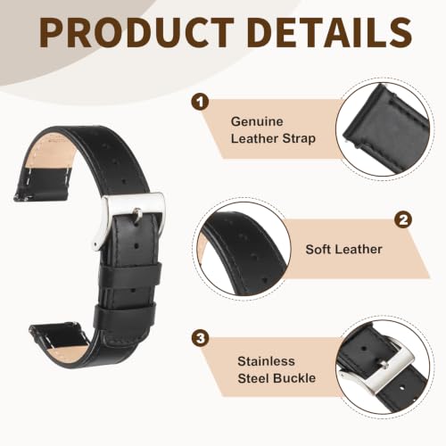 Correa de reloj de cuero de 22 mm intercambiable para cambiar de estilo 3