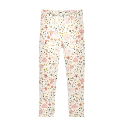 KLL Cute Little Girls Legging Soft Full Length Sweatpants Gym