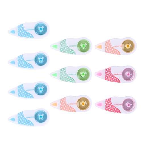 Redriver Mini Roller White Correction Tapes Clear Easy Office Supply Stationery (10Pcs)