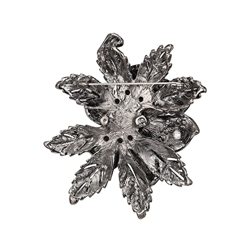 Image of BriLove Women's Austrian Crystal Rhinestones Rose Flower Brooch Pin for Party Prom