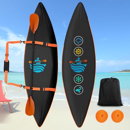 Kayak Cover 600D Waterproof Dust Resistant Heavy Duty Full Oxford...