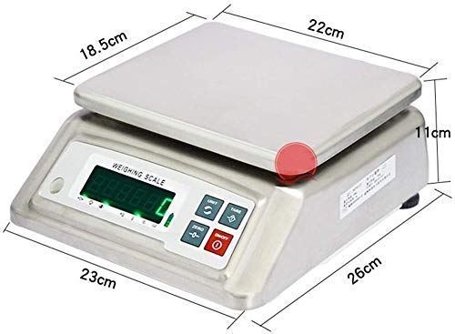 Báscula electrónica digital impermeable 30kg acero inoxidable miniatura 7