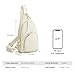 Kattee Sling Bag for Women, Leather Fanny Packs Crossbody Purse, Small Chest Bag with RFID Blocking, Beige