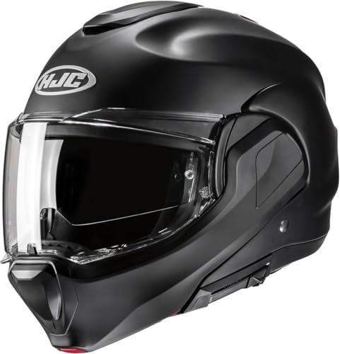 Casque Moto Modulable HJC F100 UNI Semi Flat Black pour motard noir mat