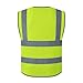 ASIPHITU Reflective Safety Vest for Men Women High Visibility Construction Work Vest with Pockets and zipper front Hi Vis Security Vest with Reflective Strips Meets ANSI/ISEA Standard (AP1-Yellow-L)