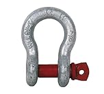 DOJA Barcelona Bow Shackles High Strength Steel 2 Tonnes D Ring - 1/2" - Shackle Screw Pin Shackle Heavy Duty Lifting Shackles Ideal for 4x4 Trailer Towing, Tarp and Boat Mooring