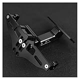 Pièces Rechange pour Suzuki pour Bandit 1250 250 400 600 600S 650 GSF650 pour Bandit 1200 Moto Arrière Arrière Réglable Support De Plaque D’immatriculation Propre Modification des pièces(Noir)