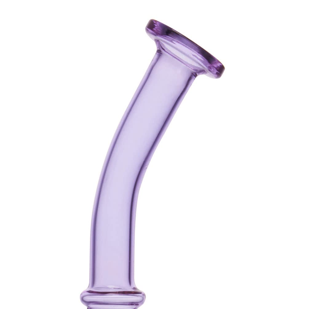 Bong en verre en nid d'abeille fait à la main avec pipe à eau en cire Perc Wax 14,4 mm avec bouchon en quartz (violet)