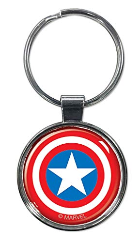 Ata-Boy Marvel Comics Captain America Shield 1.5" Fob Keychain for Keys, Backpack Pulls and More