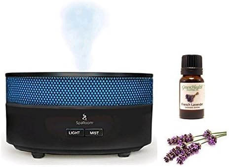 Unitrex - Aroma Mist Ultrasonic Essential Oil Diffuser (Black) + 10ml French Lavender Oil