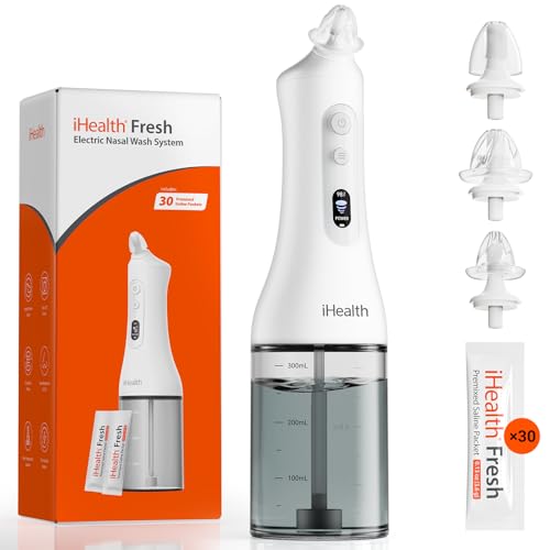 iHealth Electric Nasal Irrigation System, 400ml Tank, with 30 Saline Packs - image 1