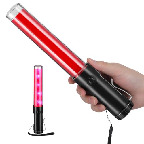 Barra de luz LED roja contra el caos en emergencias y control de masas de 26 cm