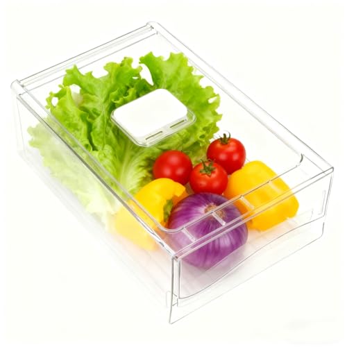 Natudeco Contenitori Frigo Dispensa Estraibile Cassetto Frigorifero Frutta Formaggio Organizzazione Degli Alimenti Contenitore Armadio per Dispensa Cucina Congelatore