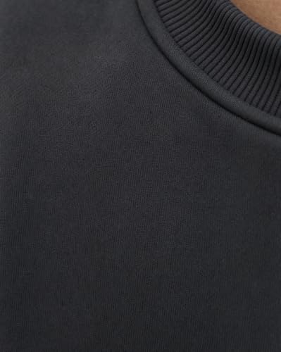 Image of Nobero Oversized Sweatshirts for Man Stylish Crew Neck | 280 GSM Rich Cotton Fleece Solid Oversized Fit Full Sleeve Sweatshirt for Men | Stylish Casual Wear Winter Sweatshirt for Men