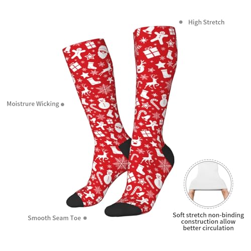 Image of Knee High Socks for Women Girls Fashion Women's Festival Stockings for Casual Running Work Travel