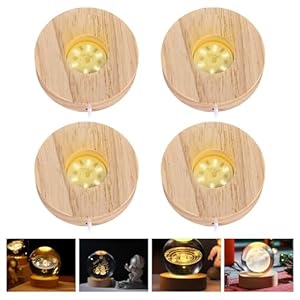 Sporgo YJB-DB0149 LED Holzsockel 4 Stück