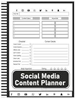 Social Media Content Planner: Notebook for Tracking Your Social Media Content, Gift Idea for Managers, Influencers and Content Creators - 8.5" x 11" 100+ Pages 1967655227 Book Cover