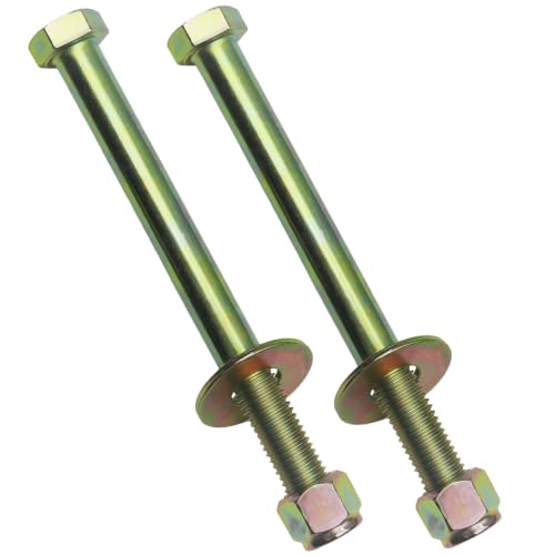 Image of 3 /4 inch x 8 inch Hex Head Bolt by Color Galvanization with Nylon Lock nut and Large Size Washer Assortment Kit,Alloy Steel,Grade 8.(2pcs Pack). by Metalsuberg