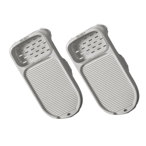 SHINEOFI 2pcs Non Slip Hand Washing Board with Soap Stand Ergonomic Japanese Design Laundry Tool for Comfortable Clothes Washing Portable Space Saving Washboards for Home and Travel